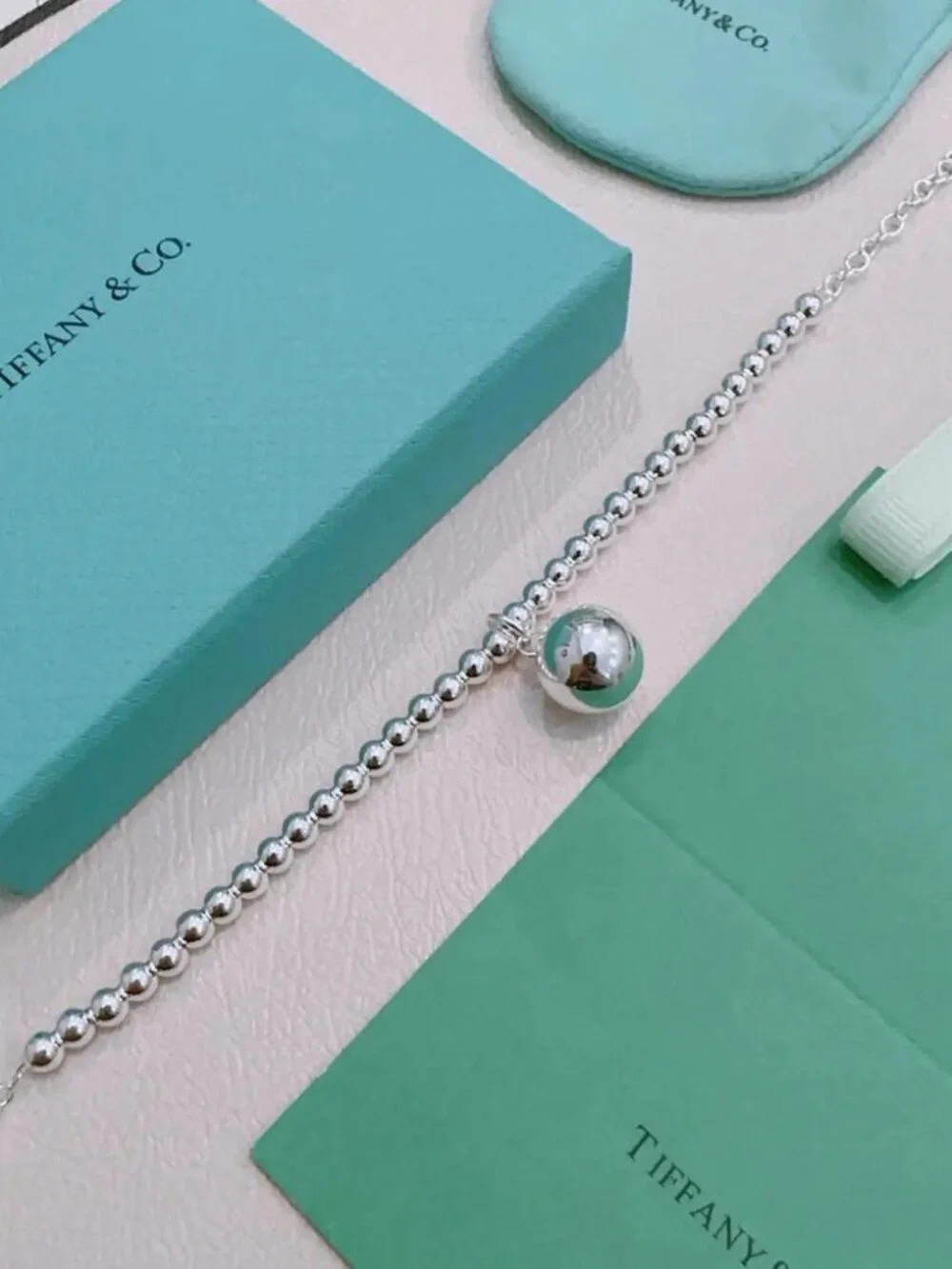 Tiffany & Co. Silver Beaded Bracelet